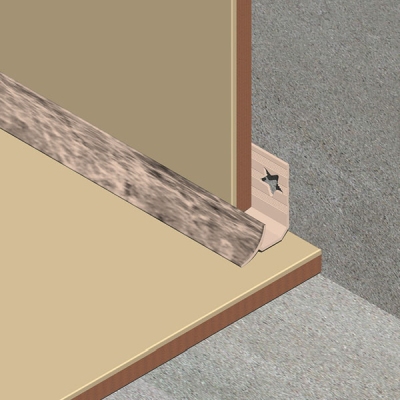 Coltar faianta, colt interior, 12 mm, PVC, 2.5 m, bej marmorat