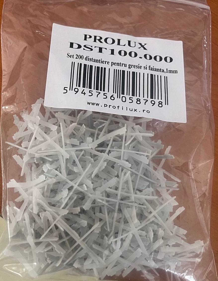 Set 200 distantiere gresie si faianta, 1 mm, cuori diverse