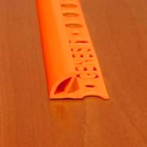 Coltar faianta, colt exterior, 10 mm, PVC, 2.5 m, portocaliu