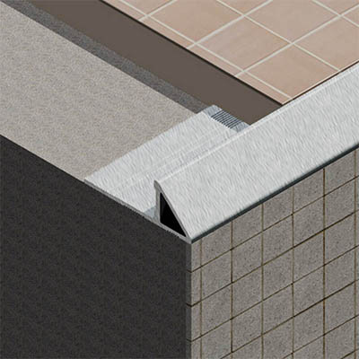 Profil colt exterior triungiular, 10x11 mm, 2,5 m, argintiu periat