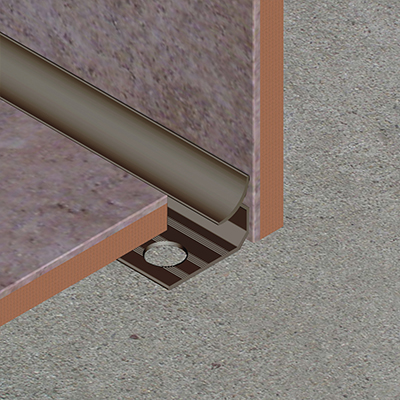 Coltar faianta, colt interior, 10 mm, aluminiu eloxat, 2,7 m, bronz satinat