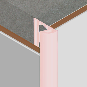 Coltar faianta, colt exterior, 8 mm, PVC, 2.5 m, roz