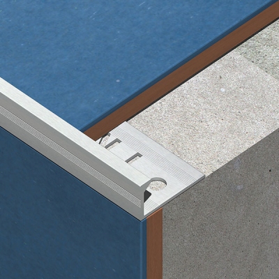 Bagheta dreapta colt exterior, 10 mm, aluminiu, 2,5 m, argintiu satinat