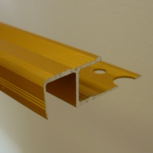 Profil treapta antiderapant, 11x23 mm, 2,7 m, auriu satinat