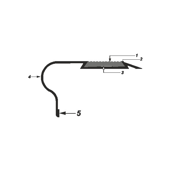 Profil treapta cu insertie PVC, 29x52,7 mm, 2,7 m, mahon