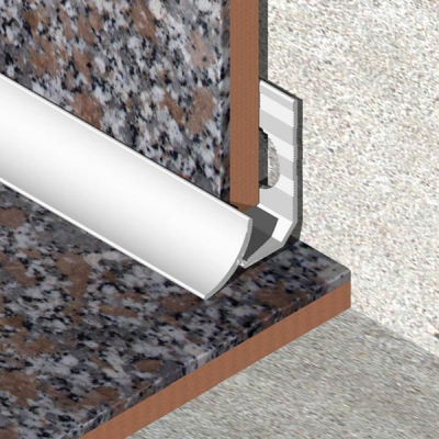 Coltar faianta, colt interior, 9 mm, PVC, 2.5 m, alb