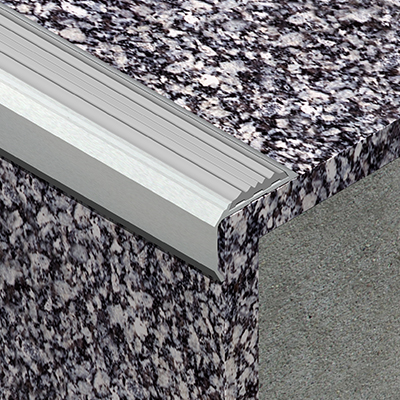 Protectie treapta cu canal insertie, 30x40 mm, 2,7 m, argintiu satinat