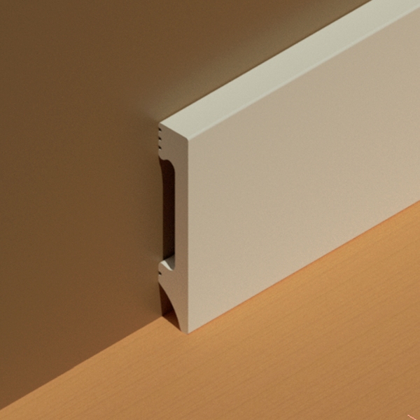 Plinta dreapta polistiren extrudat 80x14mm, 2.5 m lungime