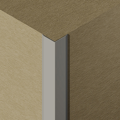 Cornier metalic laturi tesite, 10x10 mm, 2,5 m, argintiu lucios