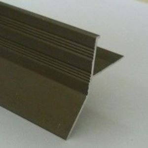 Profil picurator terasa, 12 mm, aluminiu, 2,5 m, bronz satinat
