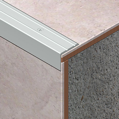 Profil treapta perforat, 20x25 mm, 1,8 m, argintiu satinat