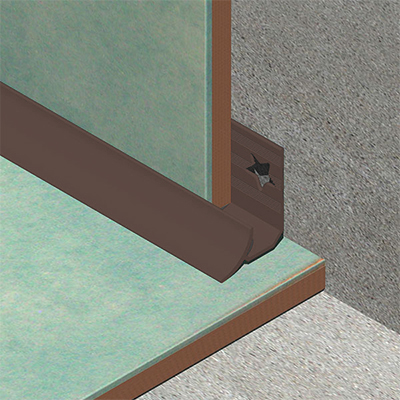 Coltar faianta, colt interior, 12 mm, PVC, 2.5 m, maro