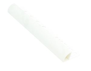 Coltar faianta, colt exterior, 8 mm, PVC, 2.5 m, alb marmorat