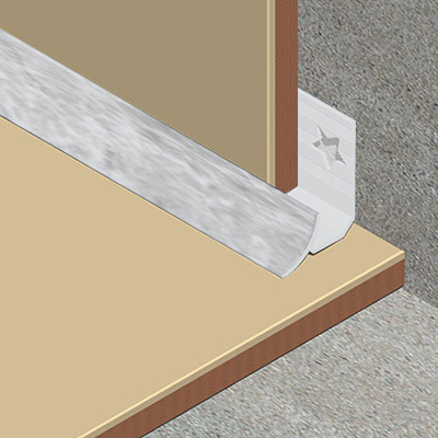 Coltar faianta, colt interior, 12 mm, PVC, 2.5 m, cupru lucios