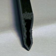 Profil dilatatie tip pana, 10x30 mm, 2,5 m, PVC, negru