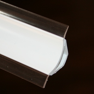 Etansator cada, PVC coextrudat 27x20 mm, 2,5m, alb - Profilux