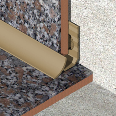 Coltar faianta, colt interior, 9 mm, PVC, 2.5 m, caramel