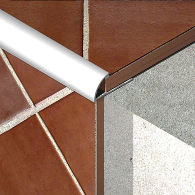 Coltar faianta, colt exterior, 12 mm, aluminiu, argintiu satinat
