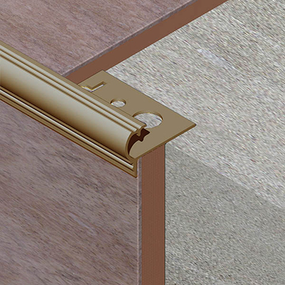 Profil treapta rotunjit, 10x11 mm, 2,7 m, bronz satinat