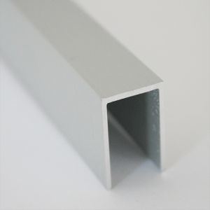 Profil U aluminiu, 13,5x2x1,2mm, 2 m,aluminiu, argintiu satinat