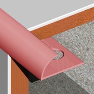 Coltar faianta economic, colt exterior, 10 mm, PVC, 2.7 m, roz inchis