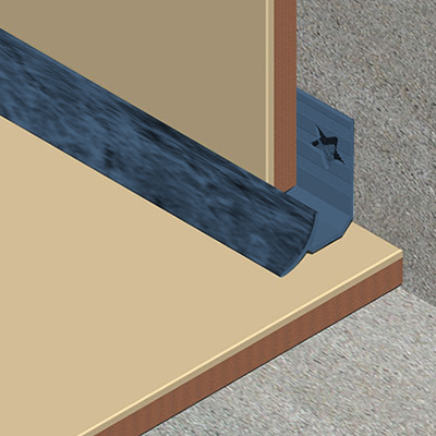 Coltar faianta, colt interior, 12 mm, PVC, 2.5 m, albastru marmorat