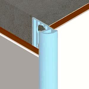 Coltar faianta, colt exterior, 10 mm, PVC, 2.5 m, bleu