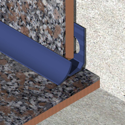 Coltar faianta, colt interior, 6 mm, PVC, 2.5 m, albastru regal