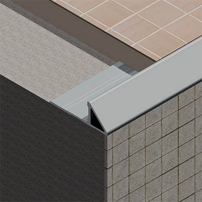 Profil colt exterior triungiular, 10x11 mm, 2,5 m, argintiu satinat