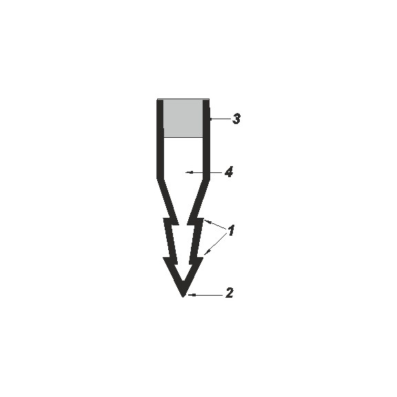 Profil dilatatie tip pana,8x35 mm, 2,5 m,  PVC, gri inchis