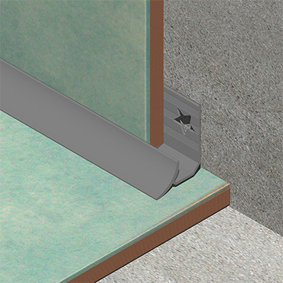 Coltar faianta, colt interior, 9 mm, PVC, 2.5 m, gri