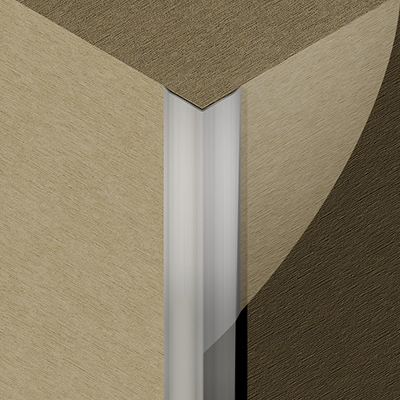 Cornier metalic laturi tesite, 10x10 mm, 2,5 m, argintiu lucios