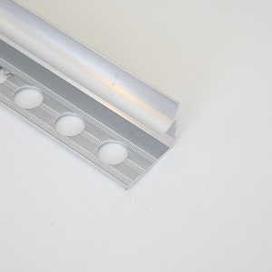 Coltar faianta, colt interior, 10 mm, aluminiu eloxat, 2,7 m, argintiu lucios