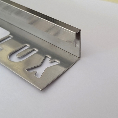 Bagheta dreapta muchii exterioare din inox  A=12mm, finisaj inox periat fin