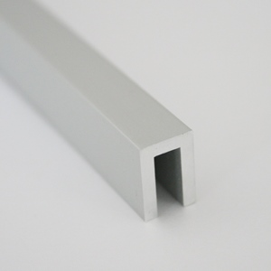 Profil U aluminiu, 8x12x2 mm, 1 m, aluminiu, argintiu satinat