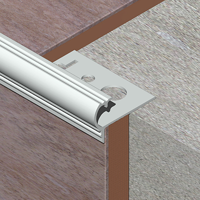 Profil treapta rotunjit, 10x11 mm, 2,7 m, argintiu satinat