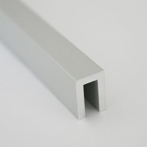 Profil U aluminiu, 8x12 mmx2 mm, 2 m, aluminiu, argintiu satinat
