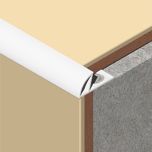 Coltar faianta, profil colt exterior, 10 mm, alb