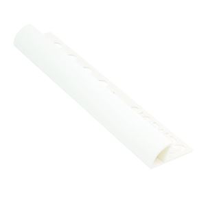 Coltar faianta, colt exterior, 10 mm, PVC, 2.5 m, alb
