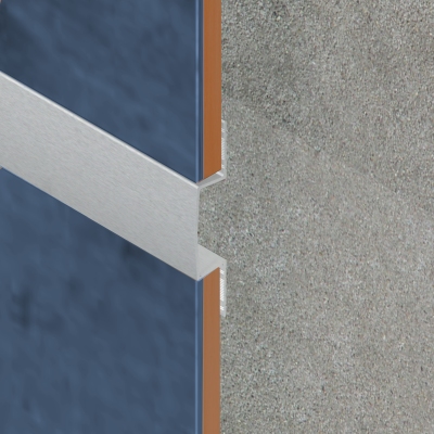 Profil dilatatie decorativ, Listello maxi, 8x23 mm, 2,7 m, aluminiu,argintiu satinat