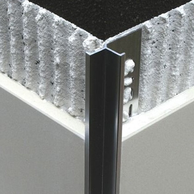 Coltar faianta, colt exterior, 10 mm, PVC, 2,5 m, argintiu lucios